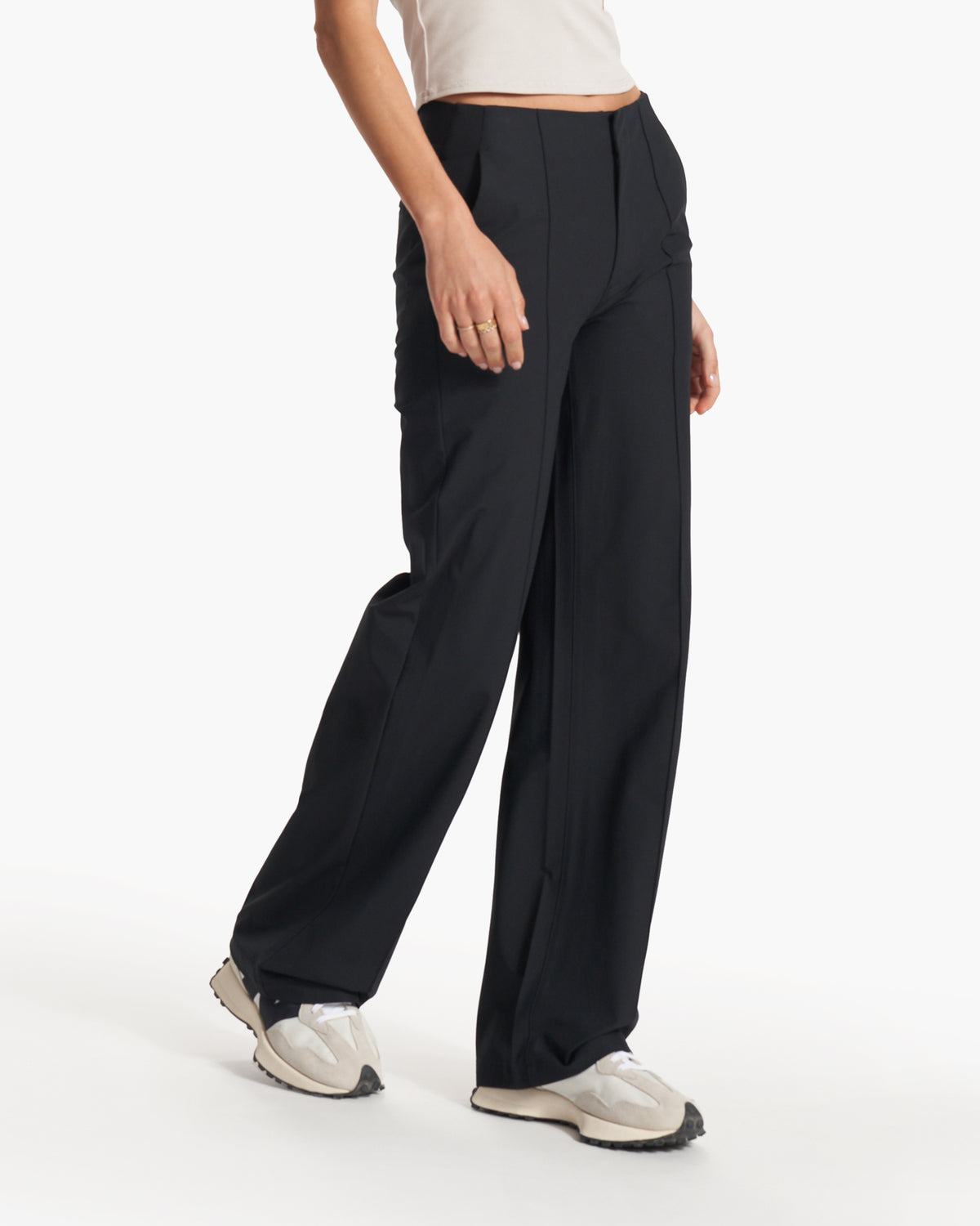 Women's Meta Wideleg Black Tailored Pants | Vuori for sale