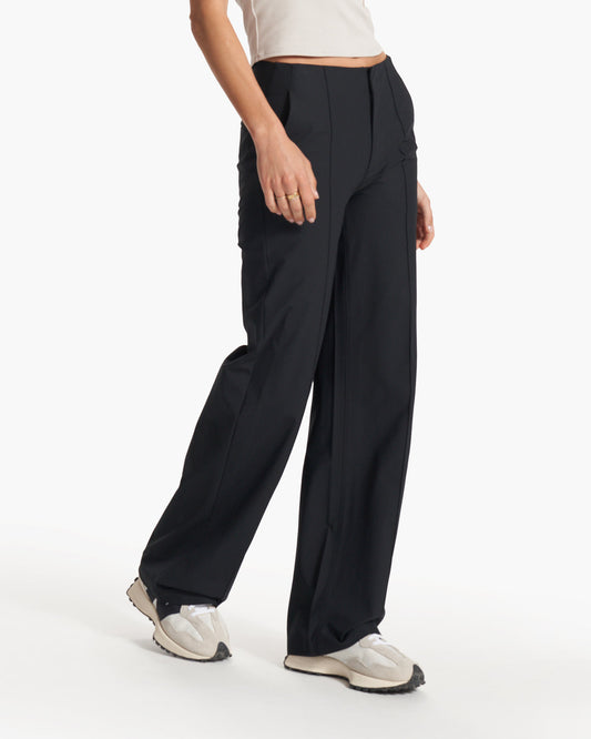 Women's Meta Wideleg Black Tailored Pants | Vuori for sale