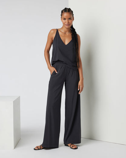 Villa Wideleg - Long Black Tall Wide Leg Pants | Vuori online