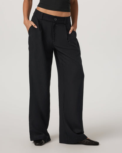 Trestles Twill Wideleg Women's Black Trouser Pants | Vuori online
