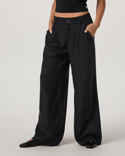 Trestles Twill Wideleg Women's Black Trouser Pants | Vuori online