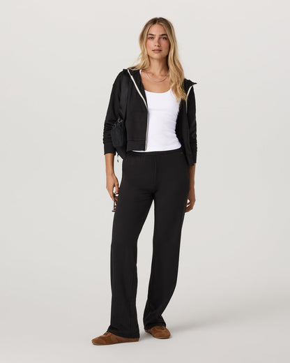 Halo Straight Leg - Long Women's Solid Black Pants | Vuori discount
