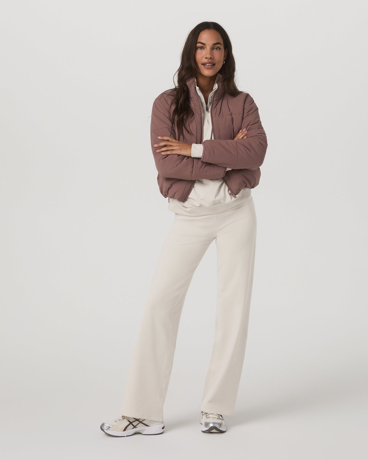 Granite Foldover Straight Leg Women's Oatmeal Heather Pant | Vuori shop