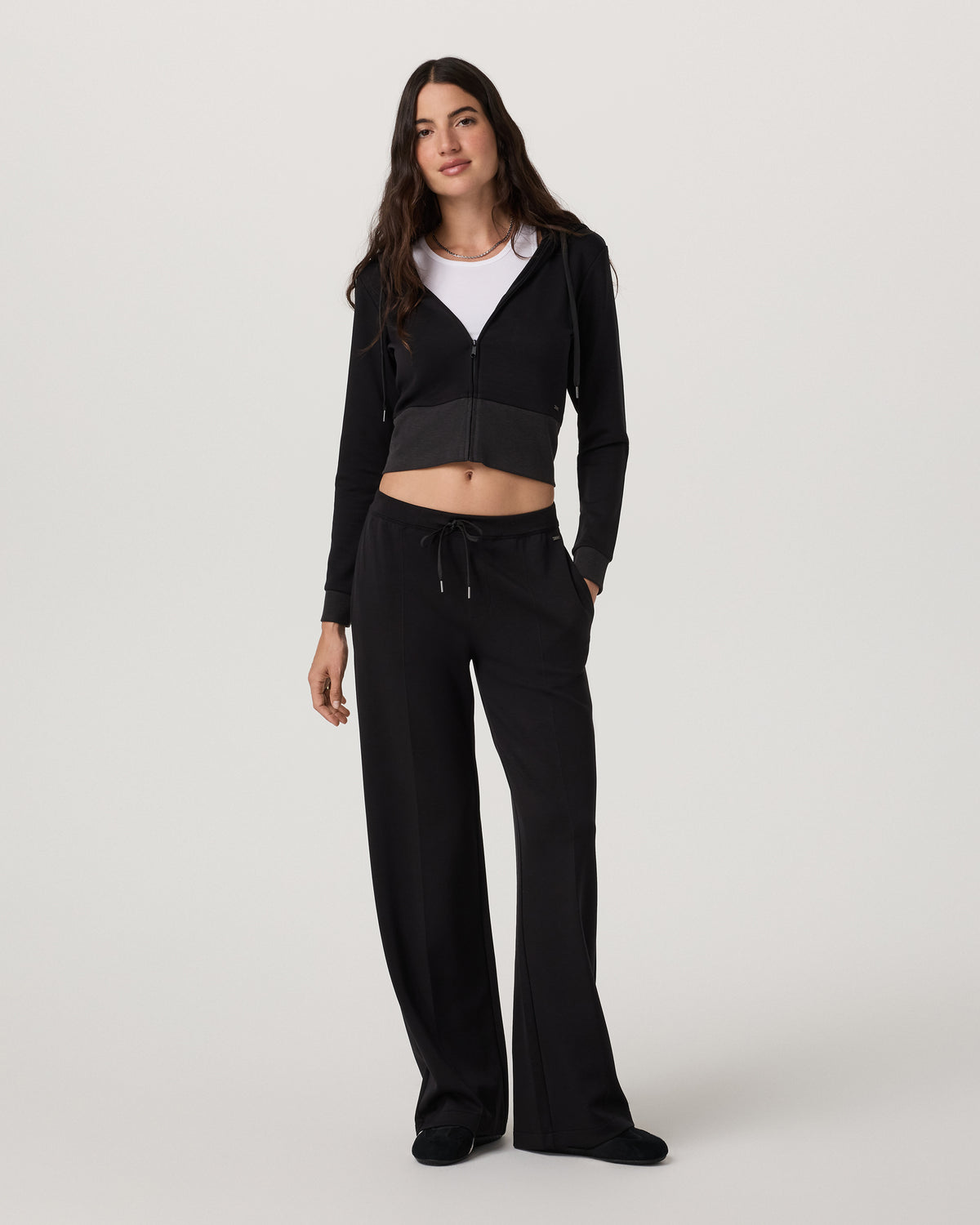 Compose Wideleg Pant Women's Black Mid-High Rise Pant | Vuori sale