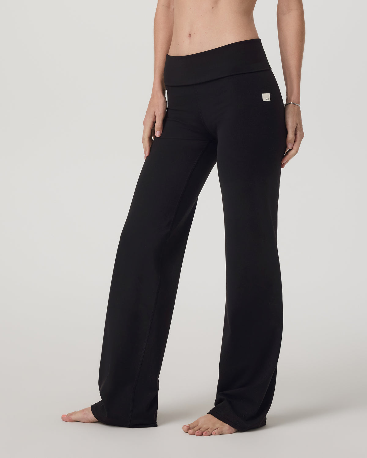 Vuori AllTheFeels™ Foldover Pant Women's Black Pants | Vuori for sale