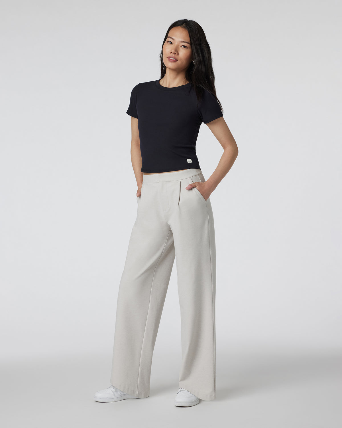 Elevation Trouser Ecru Heather High-Rise Pants | Vuori online