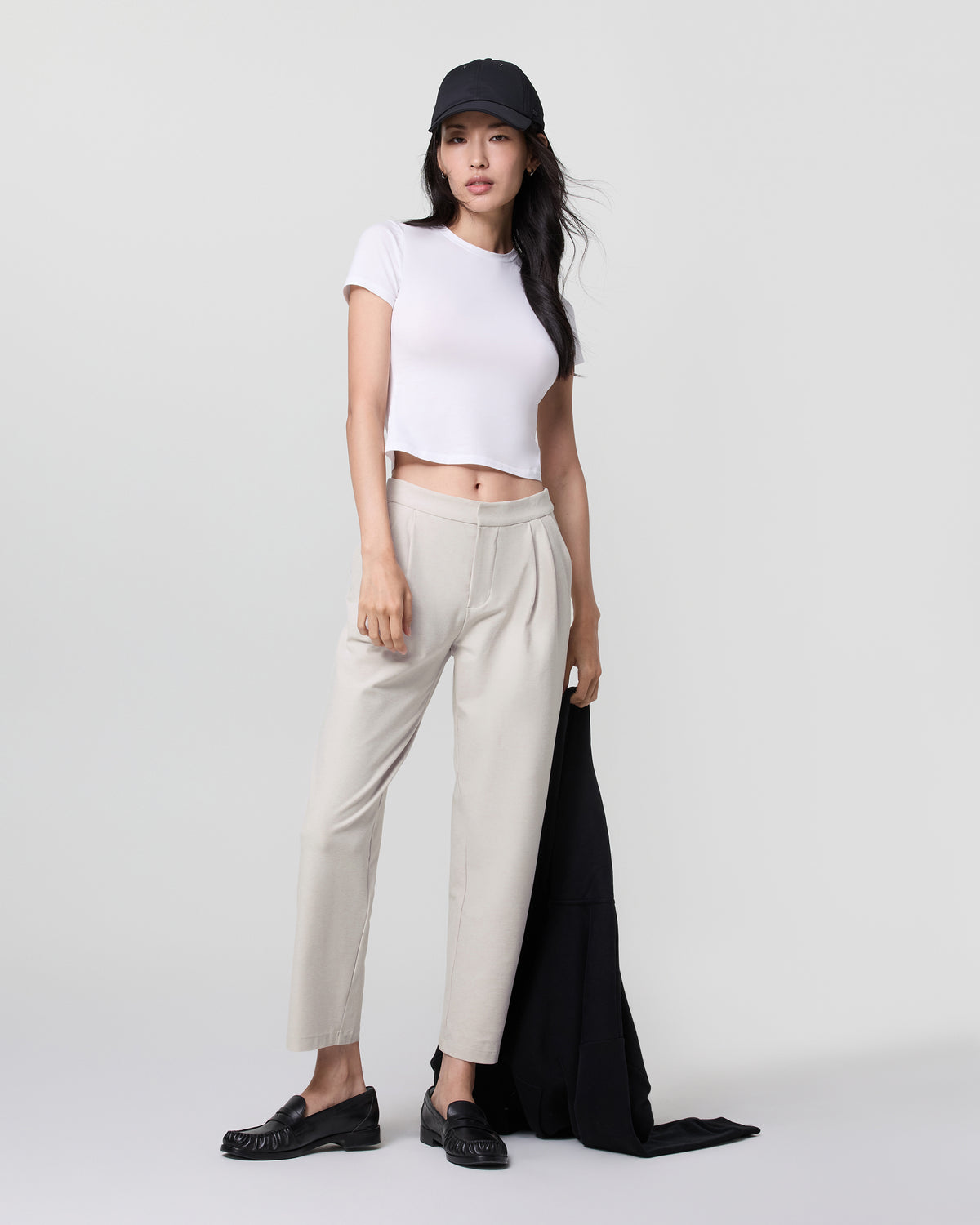 Elevation Ankle Trouser Ecru Heather | Vuori shop