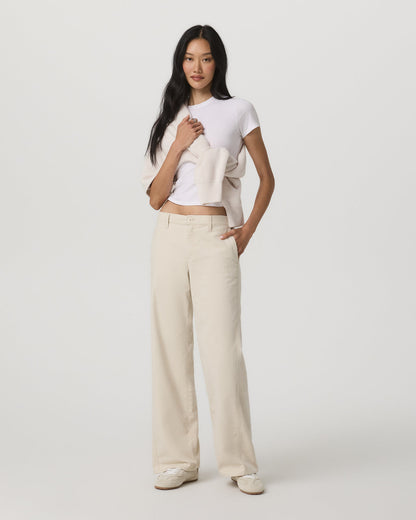 Telluride Twill Pant Women's Bone Mid-Low Rise Pants | Vuori onsale