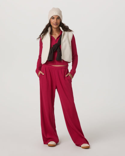 Waffle Wideleg Pant Women's Strawberry Waffle Knit Pant | Vuori discount
