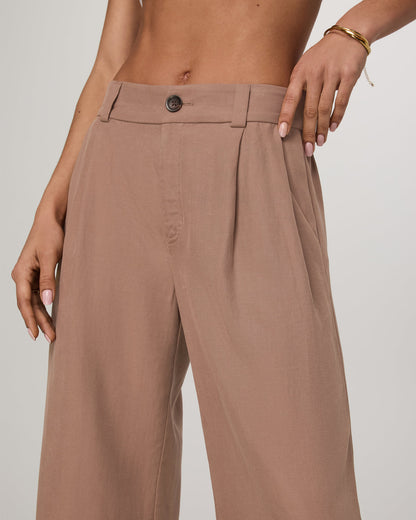 Trestles Twill Wideleg Women's Nutmeg Trouser Pants | Vuori discount