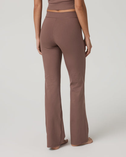 Inversion Rib Slim Flare Women's Sable Slim Flare Leggings | Vuori outlet