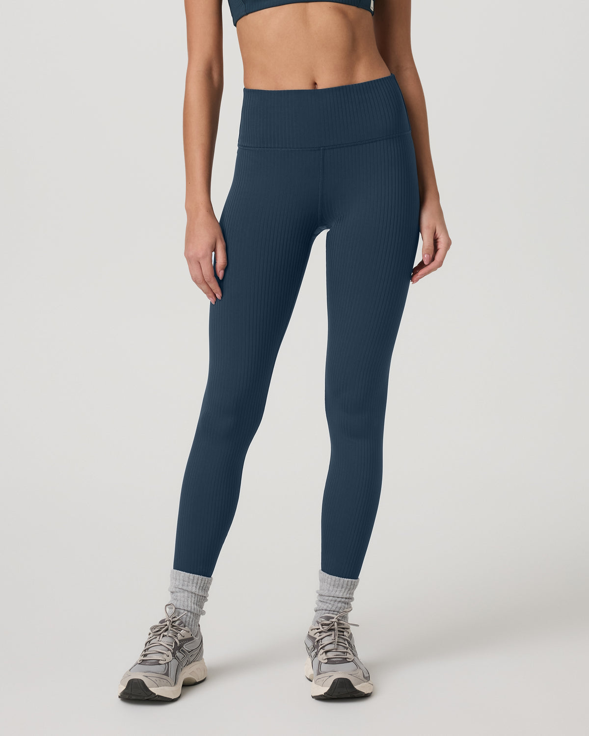Inversion Rib Legging Women's Ocean Blue Rib Knit Leggings | Vuori discount
