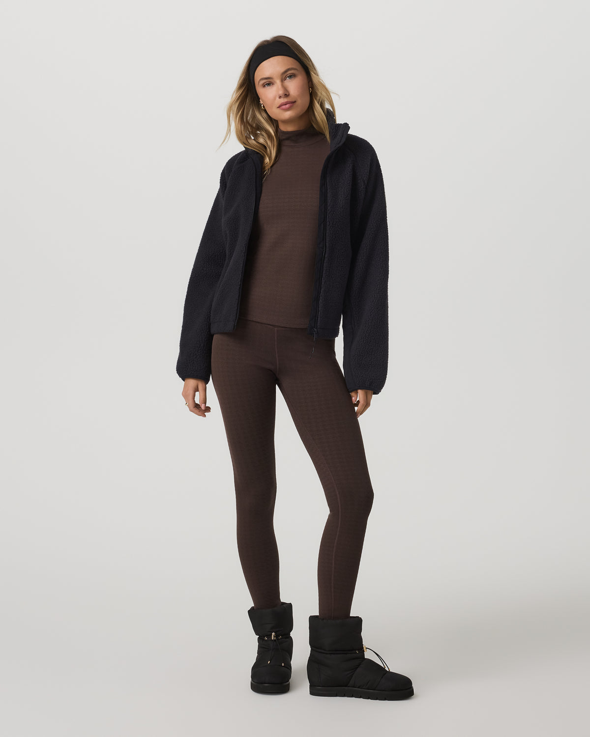 Women's Textured Chilled Out Legging Java Houndstooth | Vuori outlet