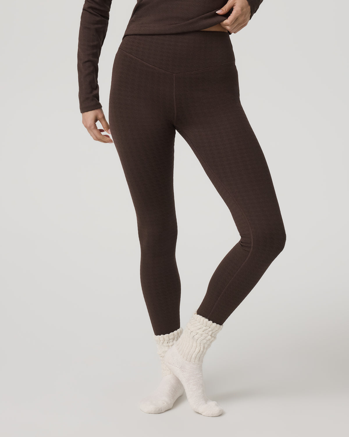 Women's Textured Chilled Out Legging Java Houndstooth | Vuori outlet