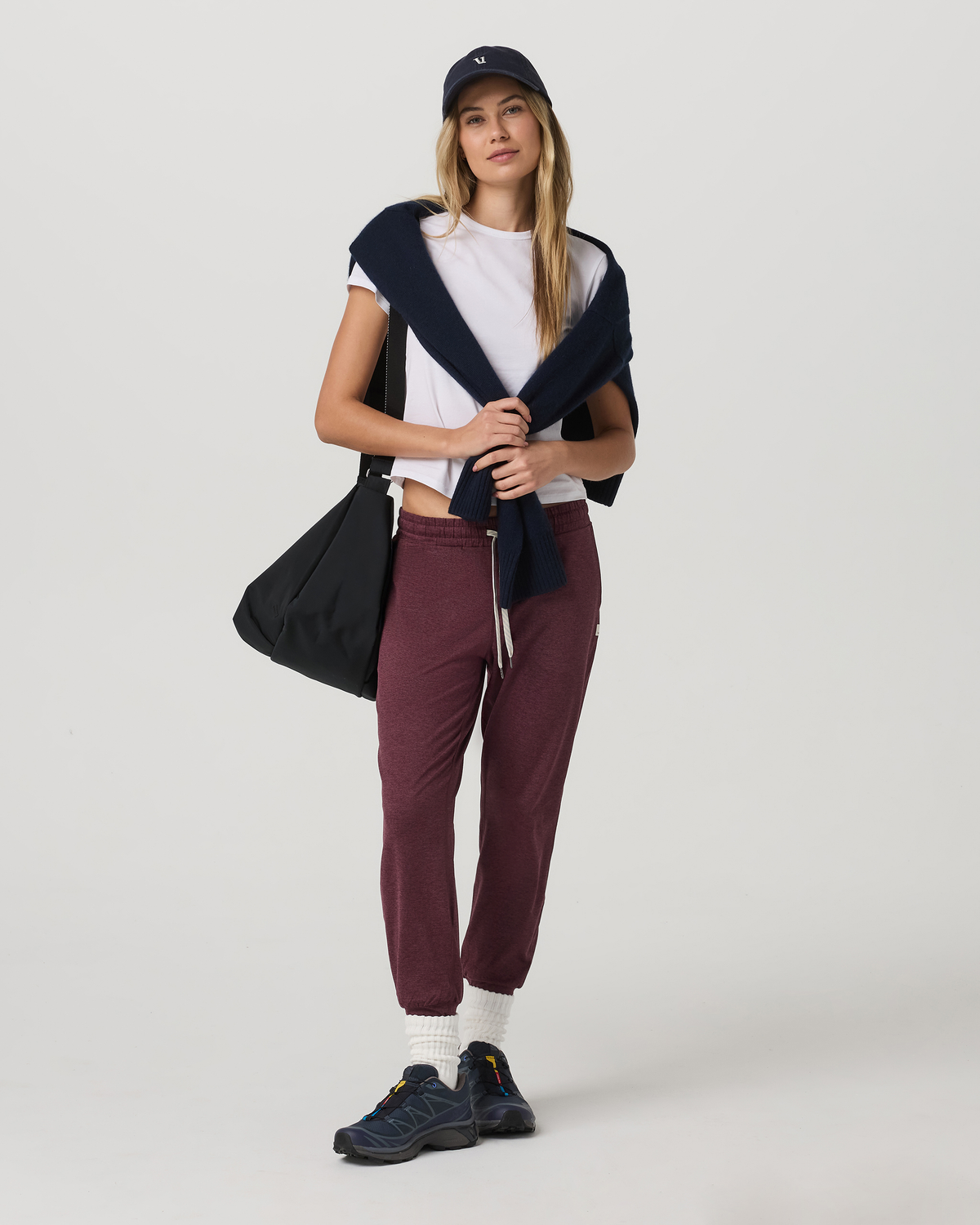Performance Jogger - Long Women's Fig Heather Joggers | Vuori shop