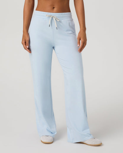 Halo Essential Wideleg - Short Soft Sky Heather Pants | Vuori discount