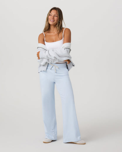 Halo Essential Wideleg Women's Soft Sky Heather Pants | Vuori for sale
