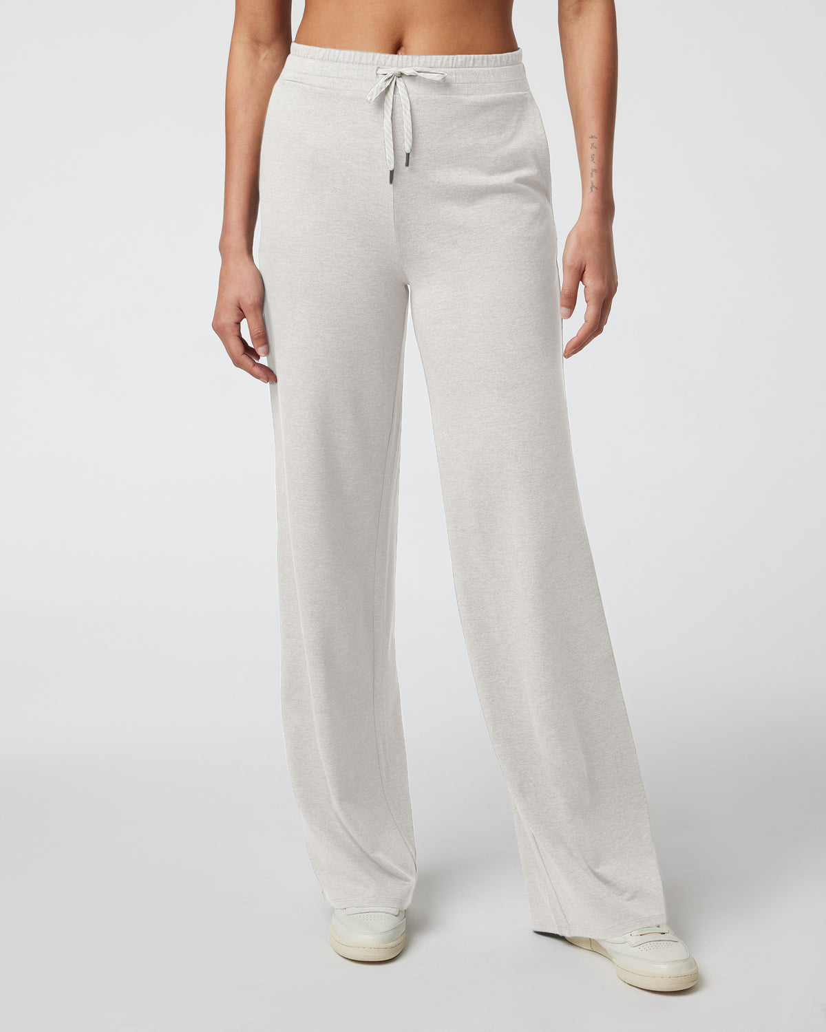 Halo Essential Wideleg - Long Ecru Heather | Vuori shop