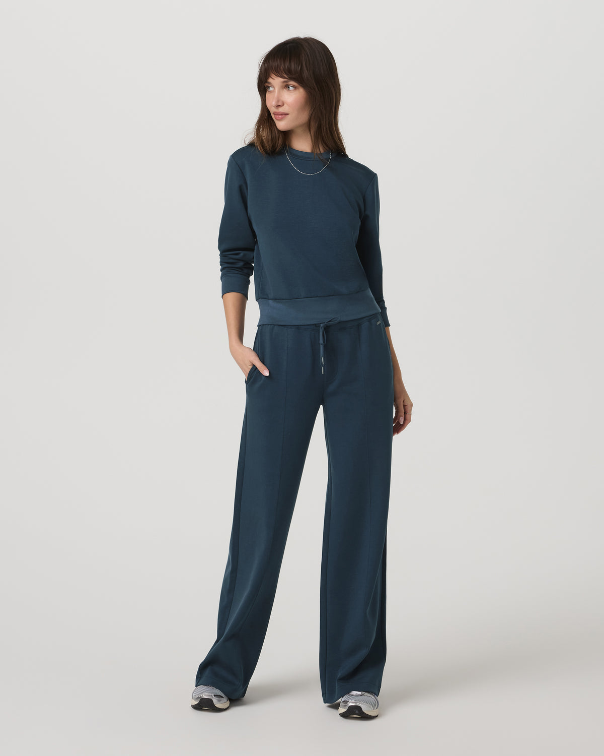 Compose Wideleg Pant Women's Ocean Blue Relaxed Pants | Vuori sale