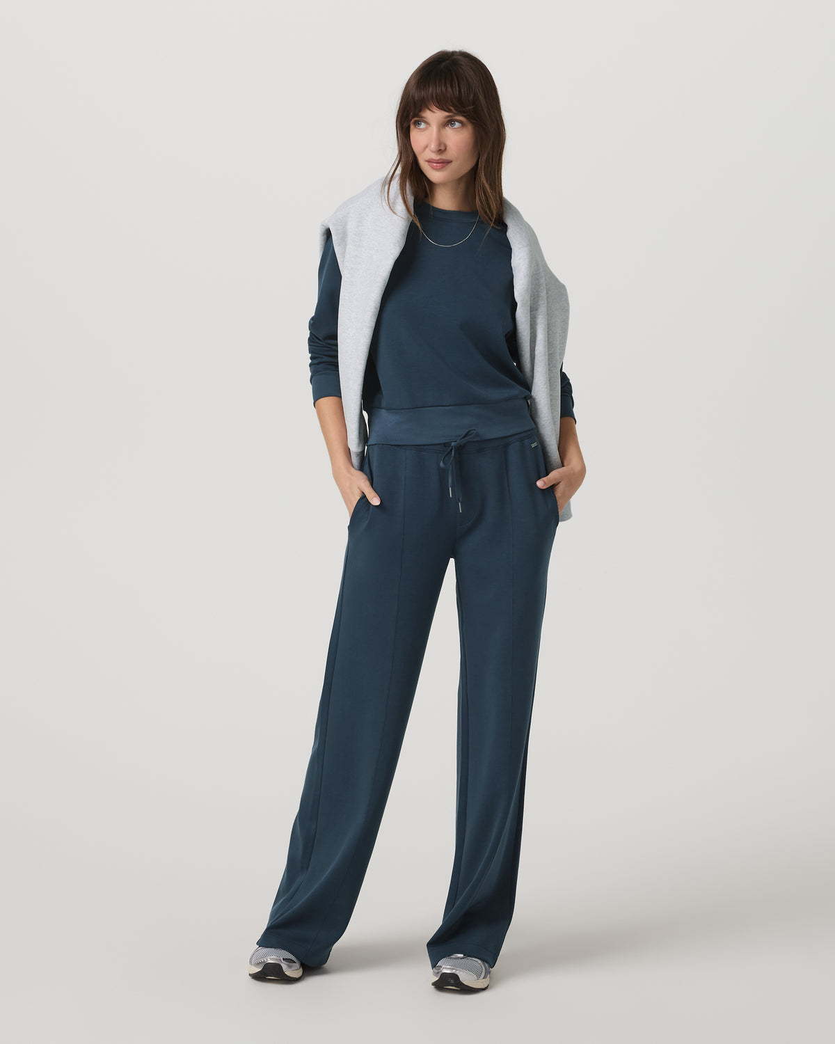 Compose Wideleg Pant Women's Ocean Blue Relaxed Pants | Vuori sale
