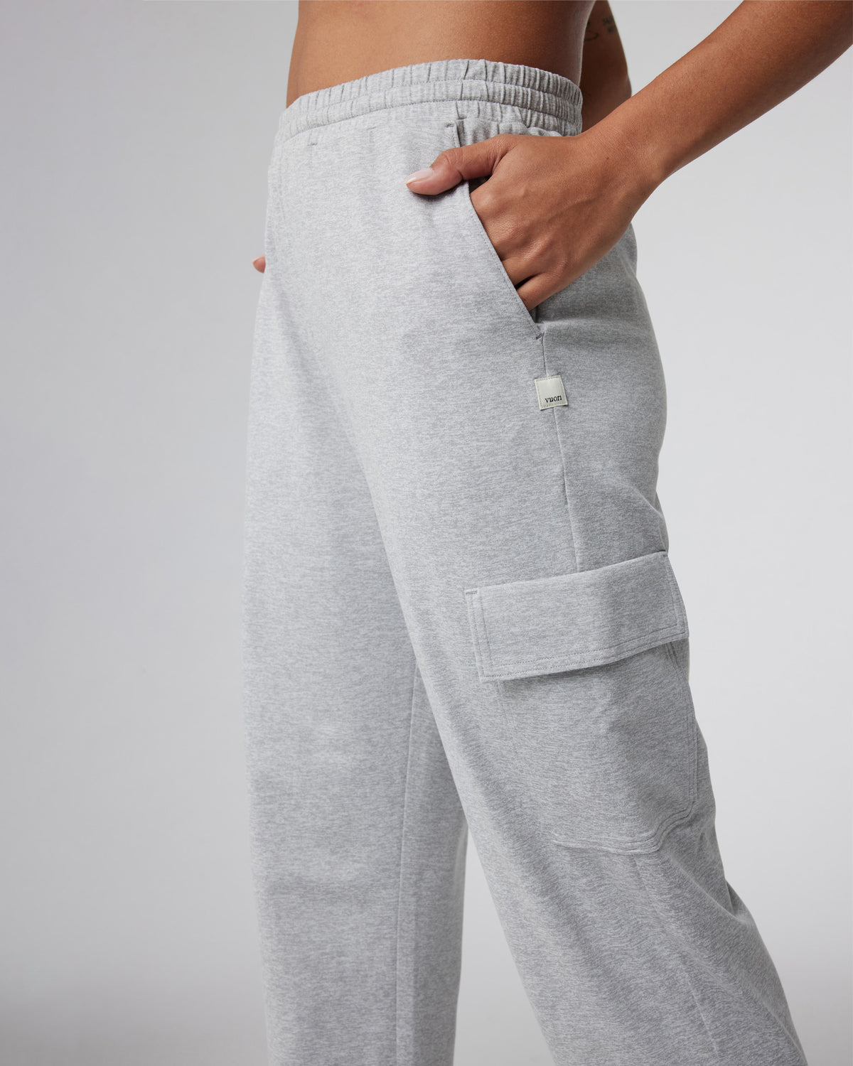 Boyfriend Cargo Sweatpant Pale Grey Heather | Vuori shop