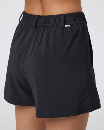 Villa Trouser Shorts Women's Black Pleated Shorts | Vuori discount