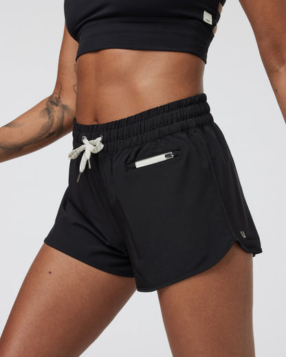 Clementine Short 2.0 Women's Black Running Shorts | Vuori outlet