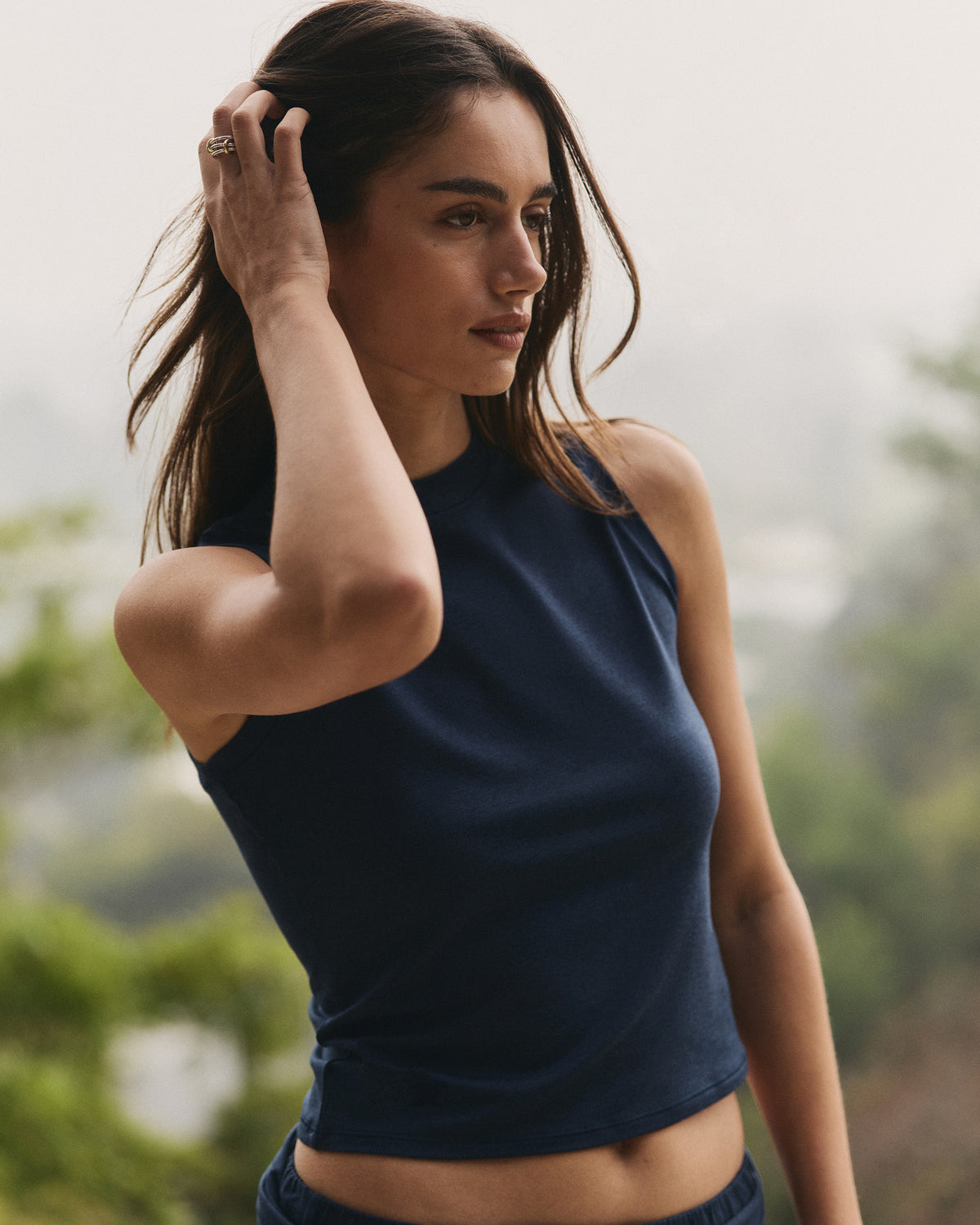 Halo Muscle Tank Women's Blue Coast Heather Tank Top | Vuori sale