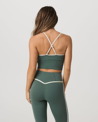 Vuori AllTheFeels™ Corset Tank Women's Agate Green Tank Top | Vuori discount