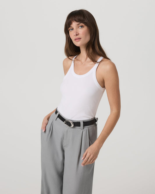 Cove Layering Tank Women's White Rib Knit Tank Top | Vuori sale