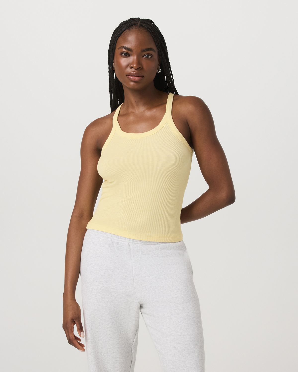Cove Layering Tank Women's Lemon Snap Heather Tank Top | Vuori onsale