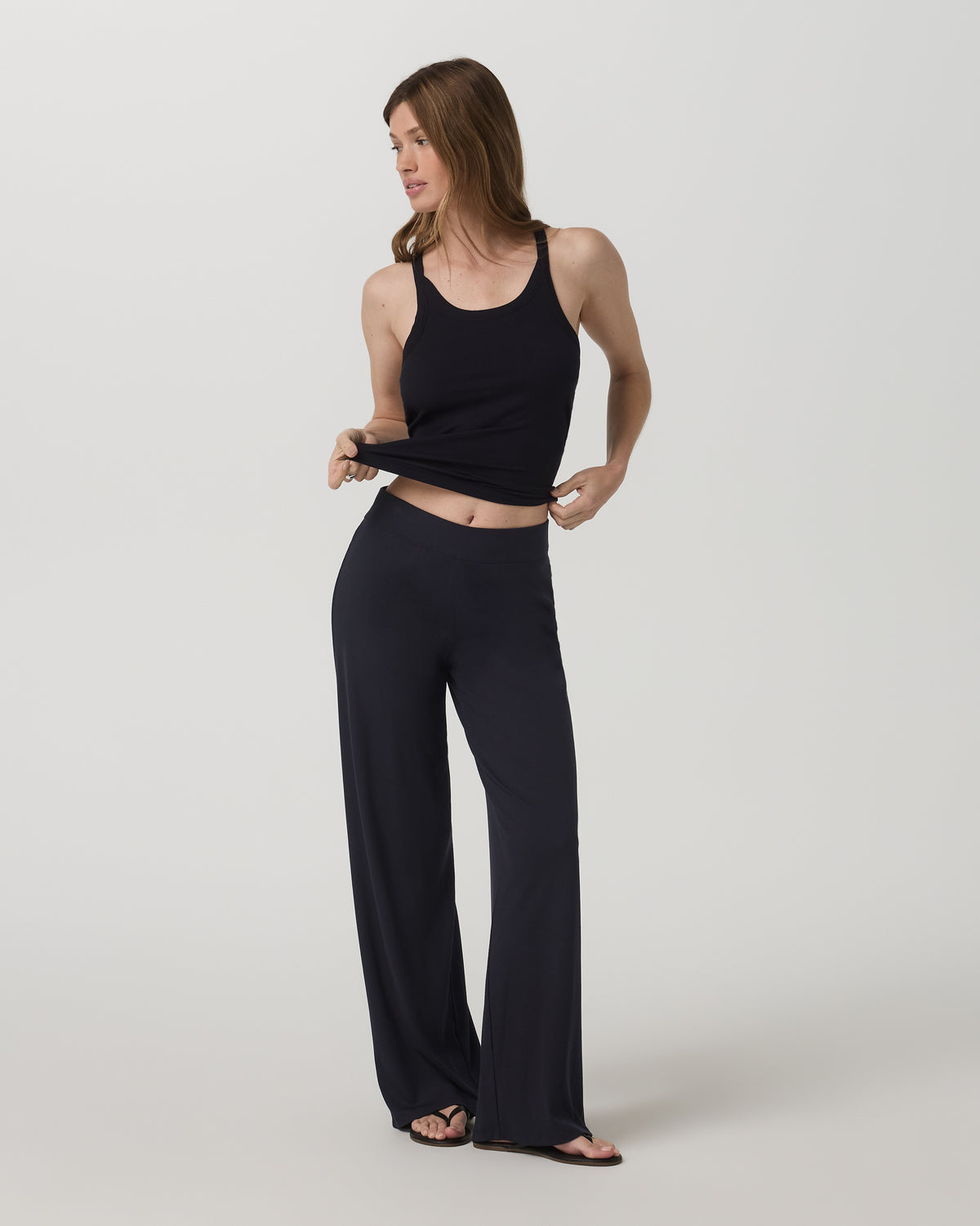 Cove Layering Tank Women's Black Rib Knit Tank Top | Vuori outlet
