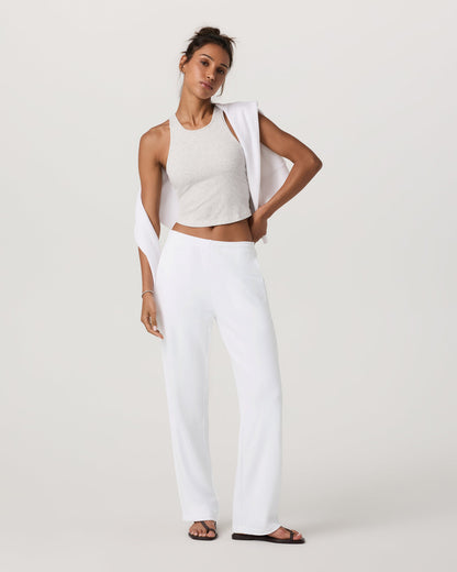 Pose Plyo Tank White Rib Tank Top with Built in Bra | Vuori outlet