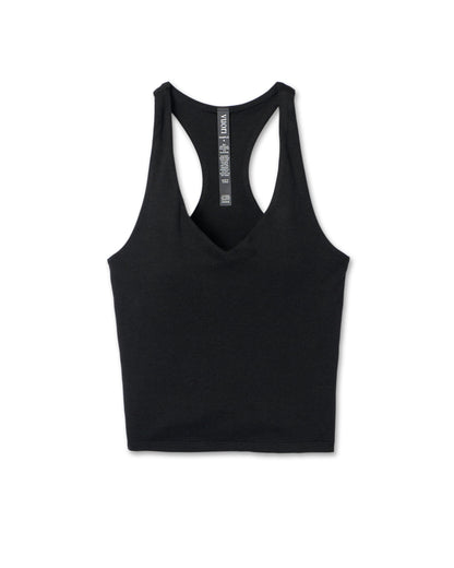 Halo Performance Crop 2.0 Black Heather Tank | Vuori onsale
