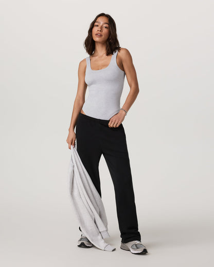 Sleeveless Halo Bodysuit Pale Grey Heather Bodysuit | Vuori for sale