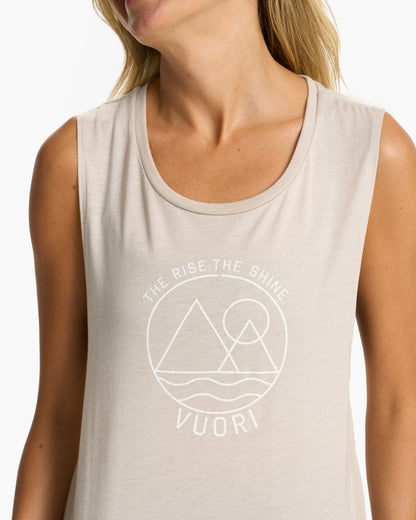 The Rise The Shine Tank Heather Dust | Vuori onsale
