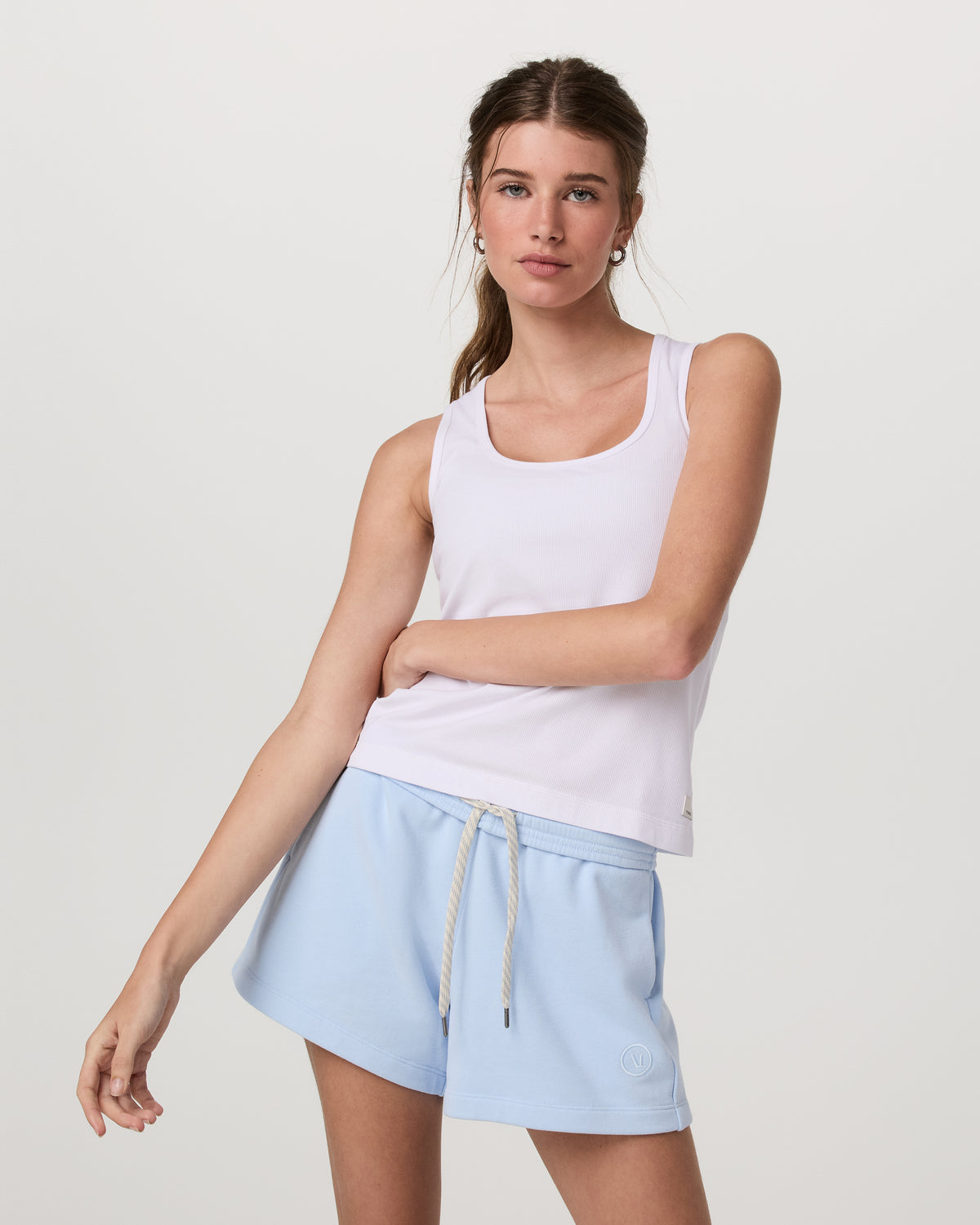Pose Layering Tank Women's White Tank Top | Vuori shop