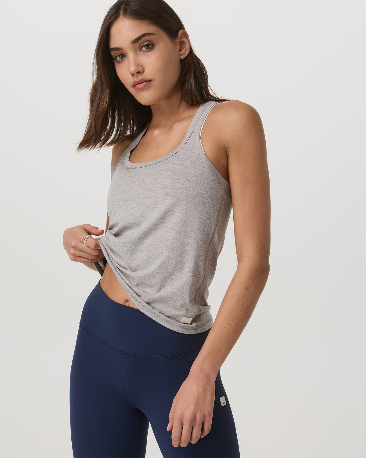 Lux Racerback Tank Women's Light Heather Grey Top | Vuori discount