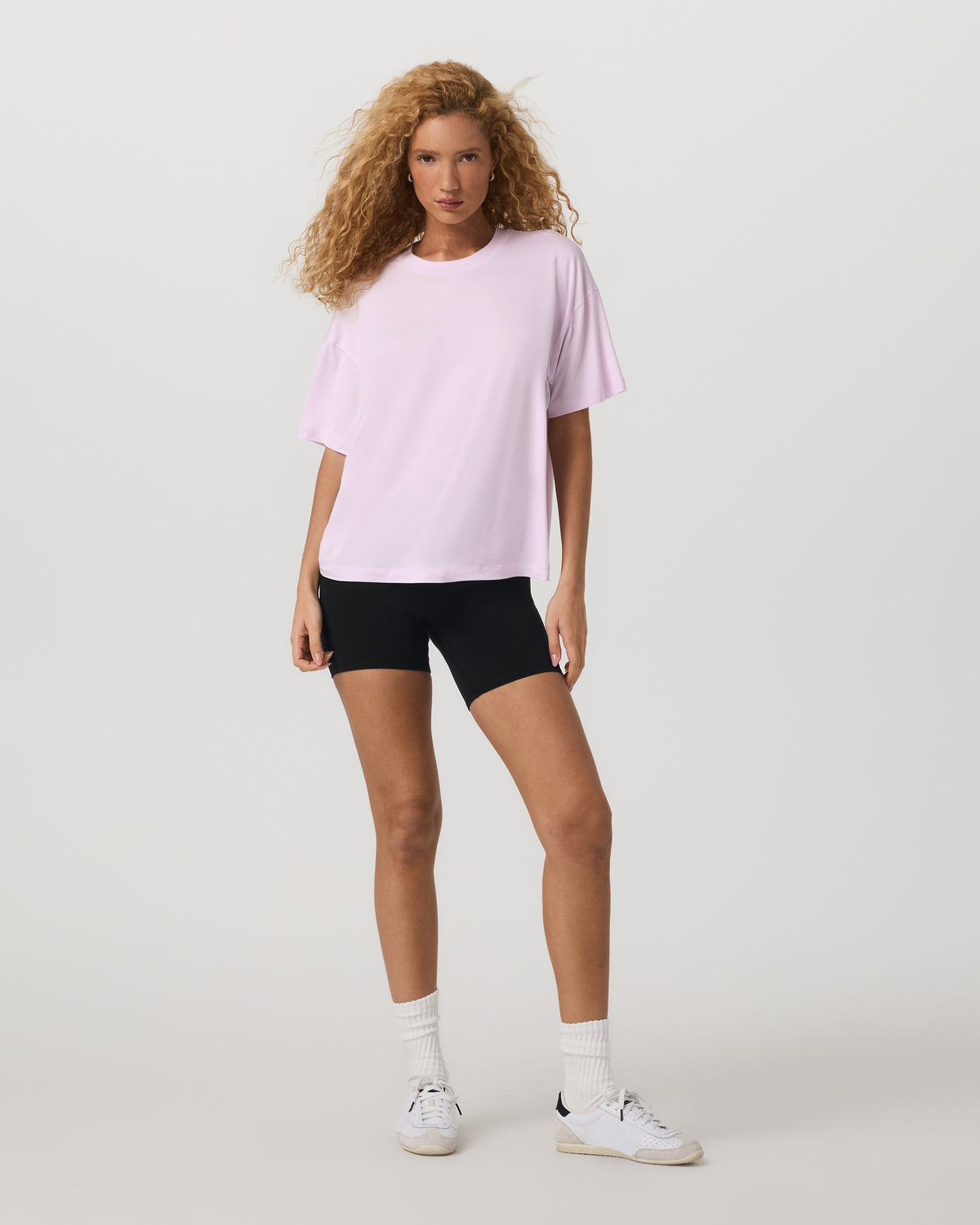 Energy Long Tee Women's Lilac Breeze Heather Tee Shirt | Vuori shop