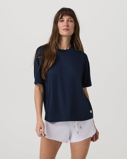 Energy Long Tee Women's Blue Coast Fitness Tee Shirt | Vuori shop