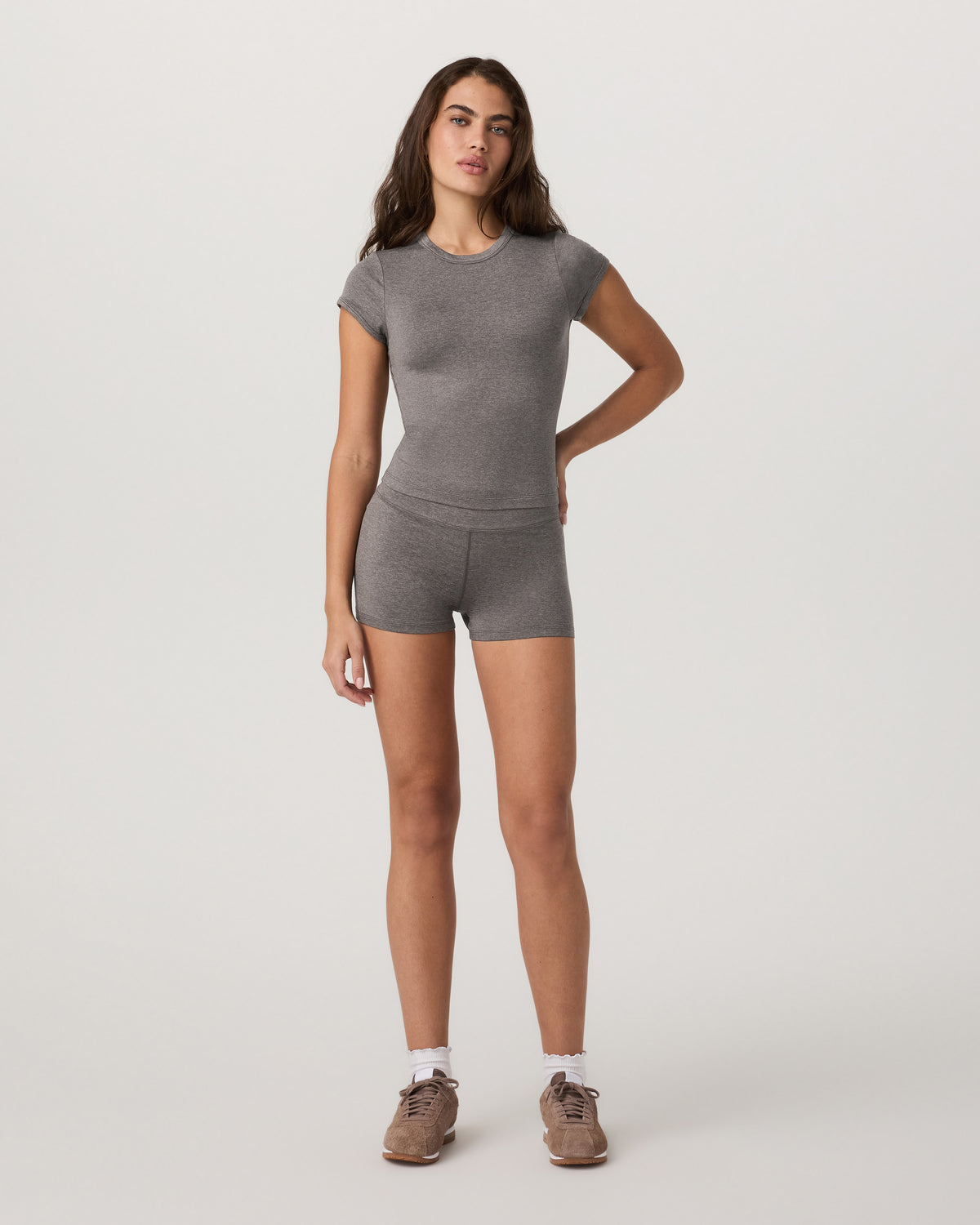 Short Sleeve Halo Baby Tee Women's Chia Heather Tee | Vuori onsale