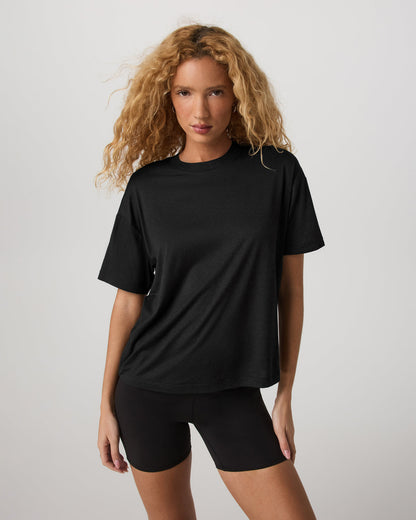 Energy Long Tee Women's Black Heather Fitness Tee Shirt | Vuori sale