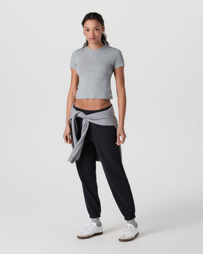 Feather Baby Tee Light Heather Grey | Vuori onsale