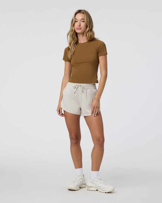 Feather Baby Tee Women's Rum Fitted Tee | Vuori for sale