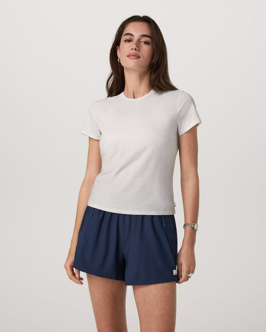 Short Sleeve Feather Classic Tee White Heather T-Shirt | Vuori online