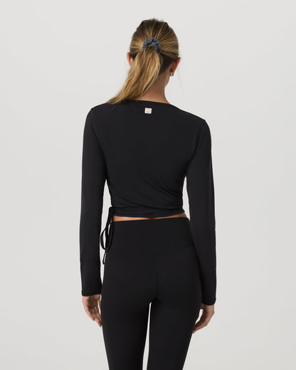 Vuori AllTheForm™ Wrap Top Women's Black Wrap Top | Vuori outlet