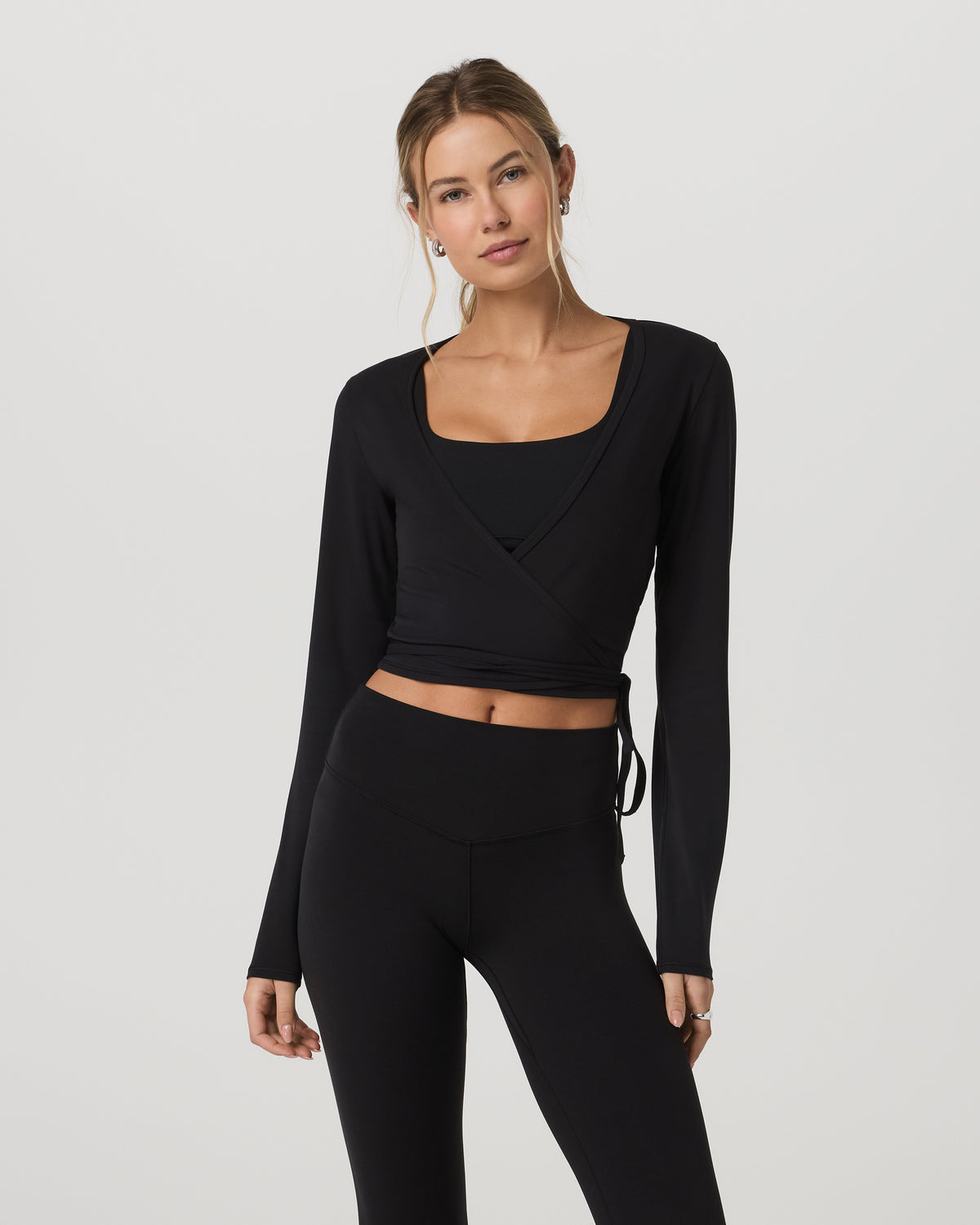 Vuori AllTheForm™ Wrap Top Women's Black Wrap Top | Vuori outlet