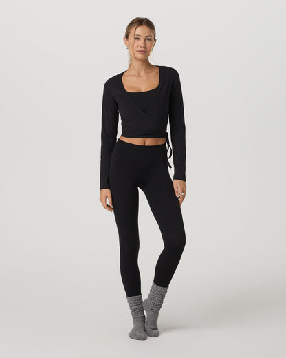 Vuori AllTheForm™ Wrap Top Women's Black Wrap Top | Vuori outlet