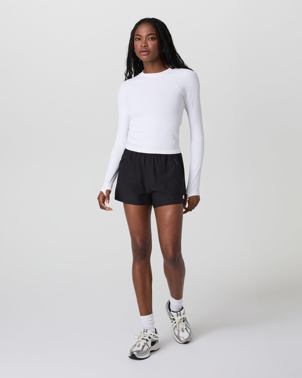 Long Sleeve Seamless Surge Tee White | Vuori sale