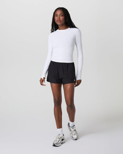 Long Sleeve Seamless Surge Tee White | Vuori sale
